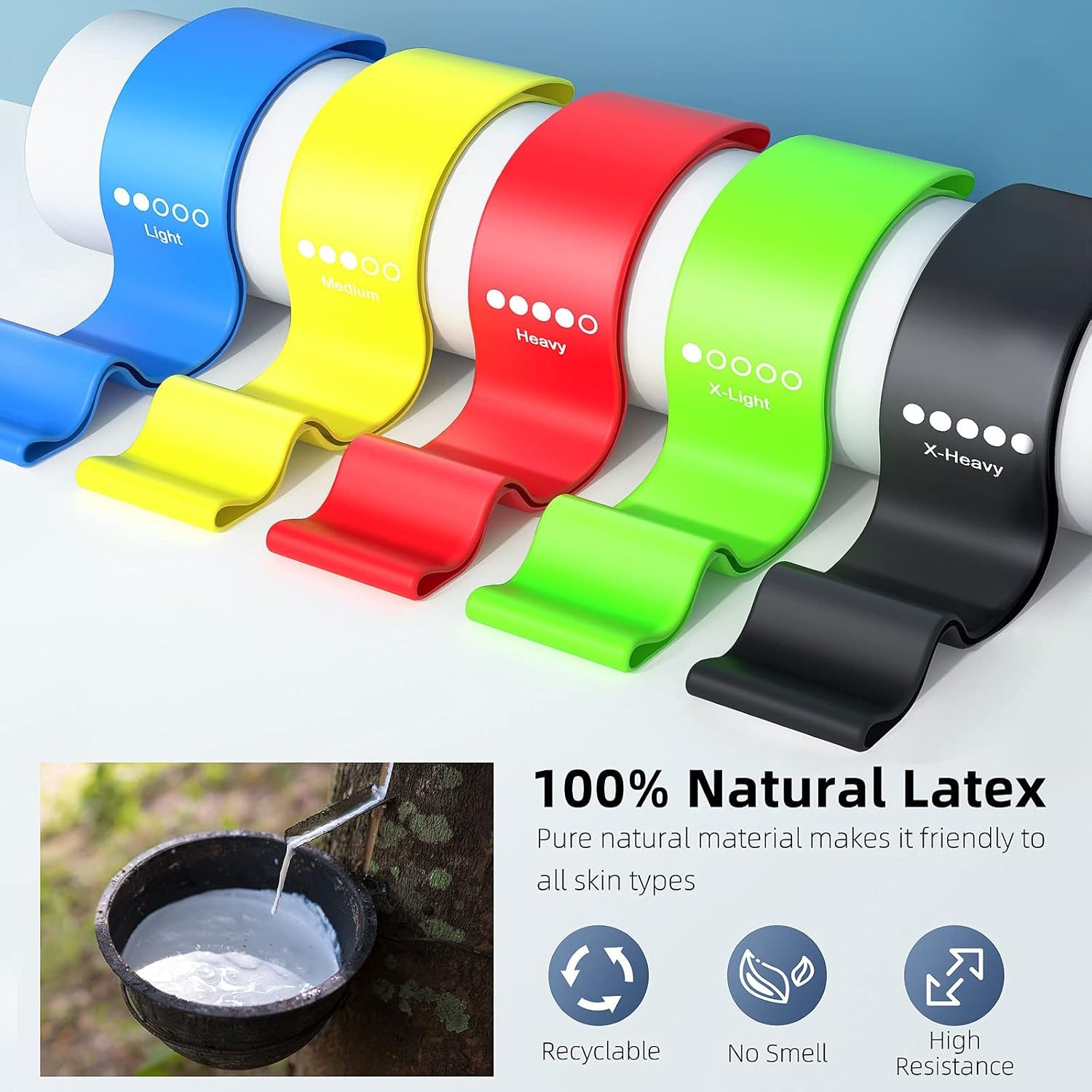 저항 밴드. 탄성 밴드, 운동용 스트레치 밴드(여성 또 - Pilates Yoga Or 리뷰 및 가격