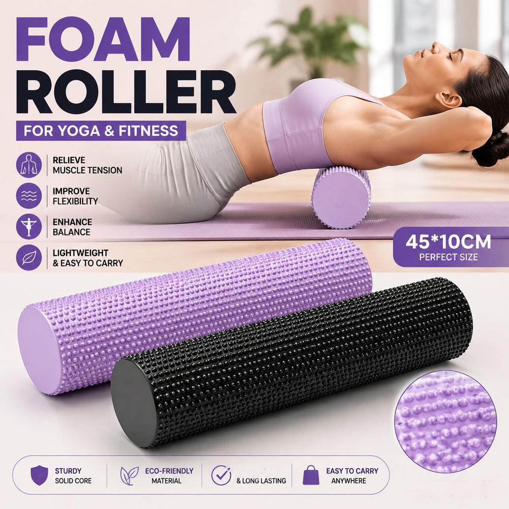 EVA 고밀도 요가 폼 롤러 45cm, 피트니스 근육  - Pilates Yoga Home 리뷰 및 가격
