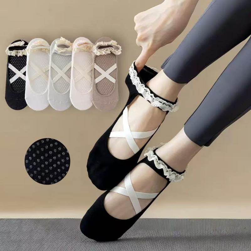 귀여운 레이스워크 필라테스 양말 1쌍, 여성용 요가 양 - Pilates Yoga &A 리뷰 및 가격